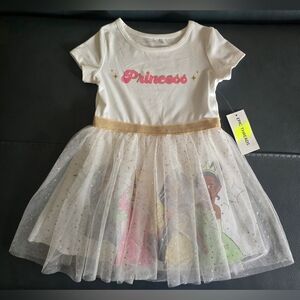Disney Princess Epic Threads Girl's Tutu Dress Tan with Gold Details